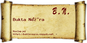 Bukta Nóra névjegykártya