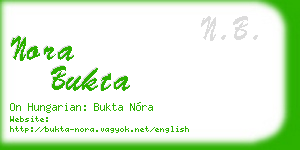 nora bukta business card